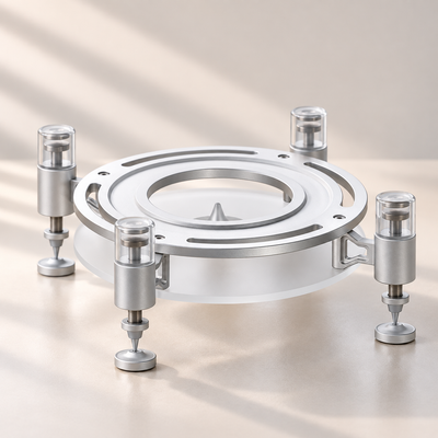 AUREVA Magnetic Isolation Speaker Base in silver