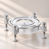 AUREVA Magnetic Isolation Speaker Base in silver